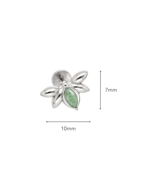 Kolczyk do piercingu labret, Jaspis, stal ST15765S00