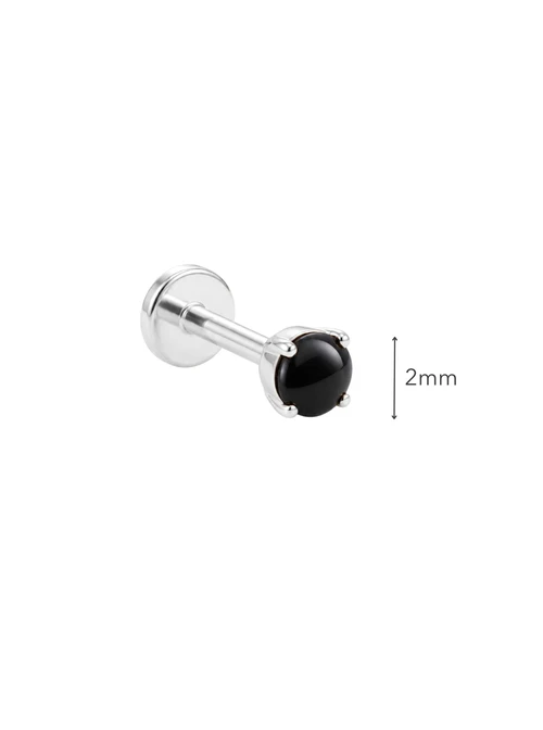 Kolczyk do piercingu labret, Kwarc, stal ST15775S00