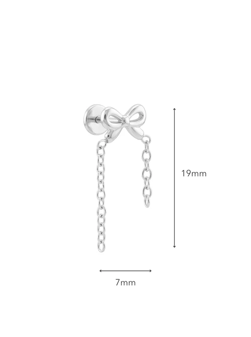 Kolczyk do piercingu labret, kokardka, stal ST15871S00