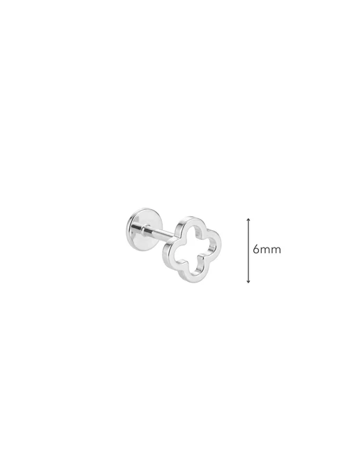 Kolczyk do piercingu labret, koniczynka, stal ST15961S00