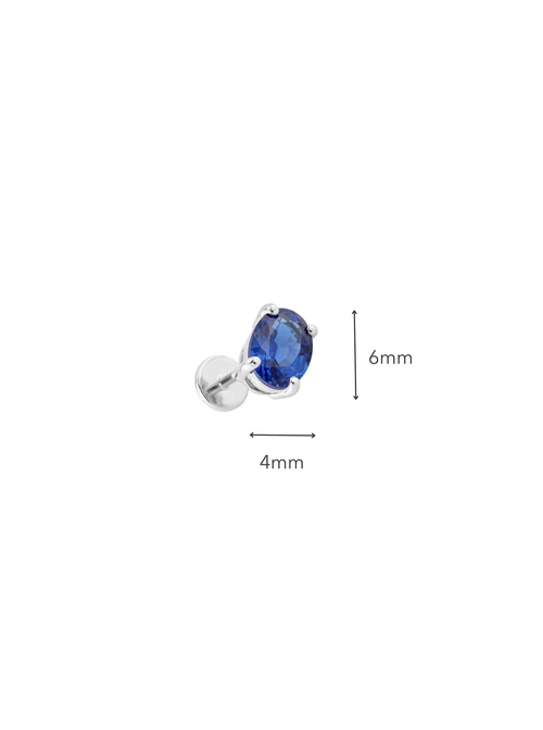 Kolczyk do piercingu labret, kryształek, stal ST15861S00