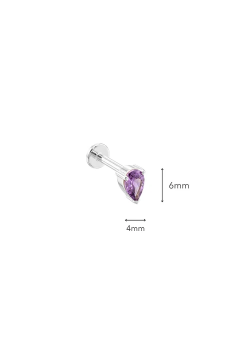 Kolczyk do piercingu labret, kryształek, stal ST16073S00