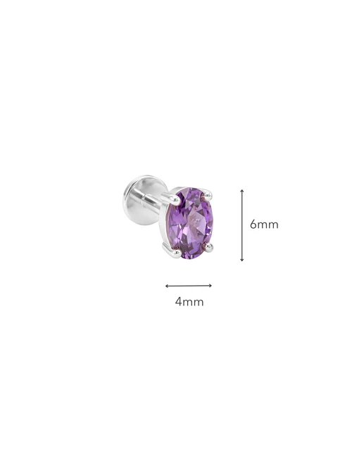 Kolczyk do piercingu labret, kryształek, stal ST16077S00