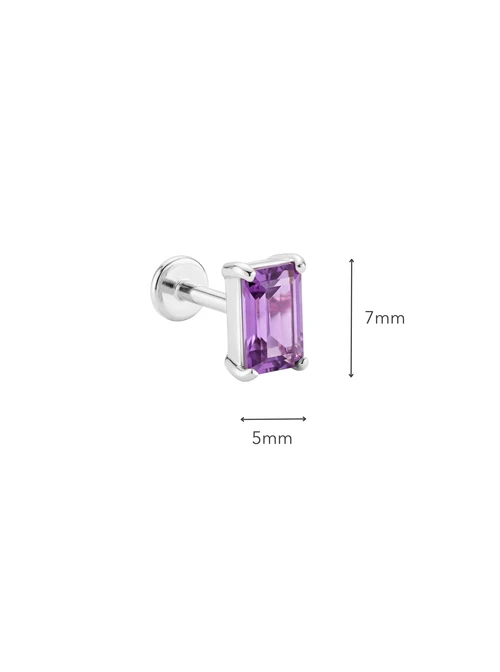Kolczyk do piercingu labret, kryształek, stal ST16079S00