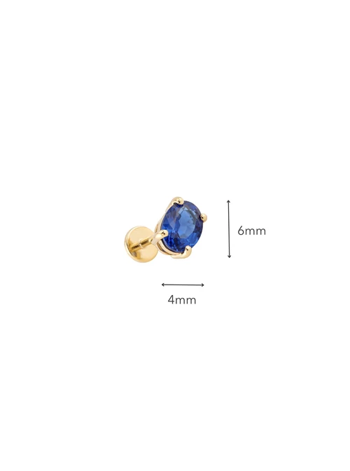 Kolczyk do piercingu labret, kryształek, stal pozłacana ST15860Z00