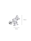 Kolczyk do piercingu labret, kryształki, stal ST16053S00