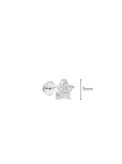Kolczyk do piercingu labret, kwiatek, stal ST15735S00