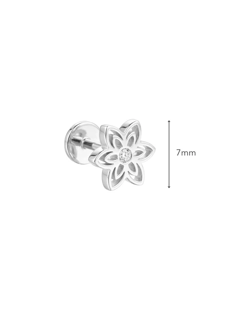 Kolczyk do piercingu labret, kwiatek, stal ST15911S00