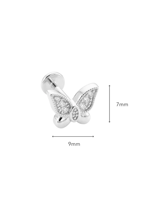 Kolczyk do piercingu labret, motylek, stal ST15915S00
