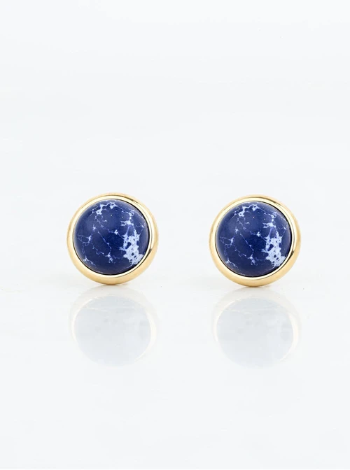 Kolczyki Lapis Lazuli, stal pozłacana S216260Z00