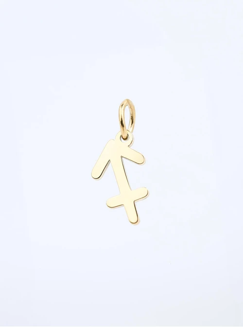 Zawieszka znak zodiaku Strzelec, stal pozłacana SC16527Z00-07