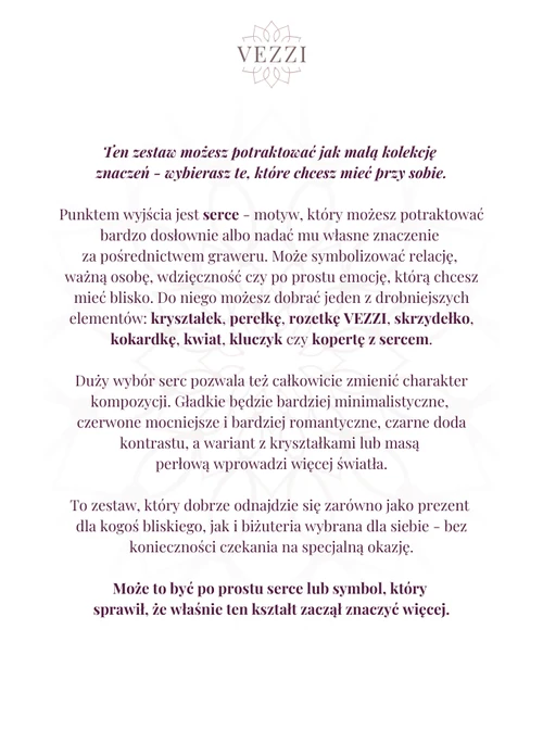 Zestaw Biżuterii Forever in My Heart z możliwością grawerowania ZG00056Z00