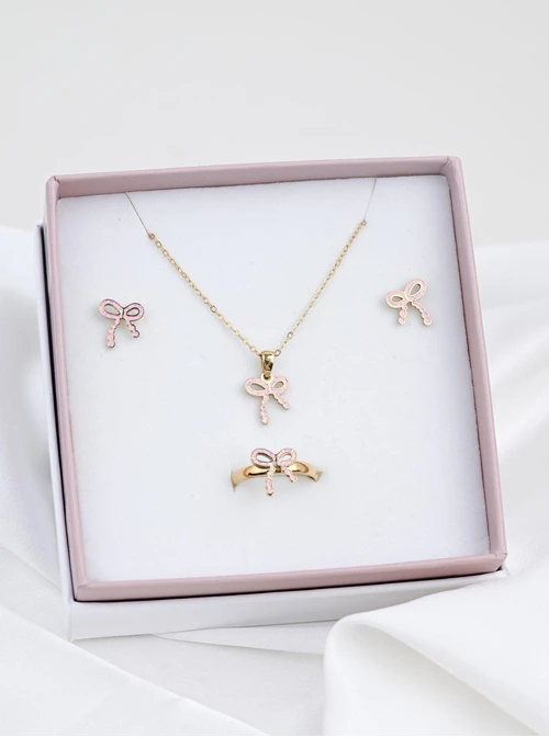 Zestaw Biżuterii Pink Ribbon