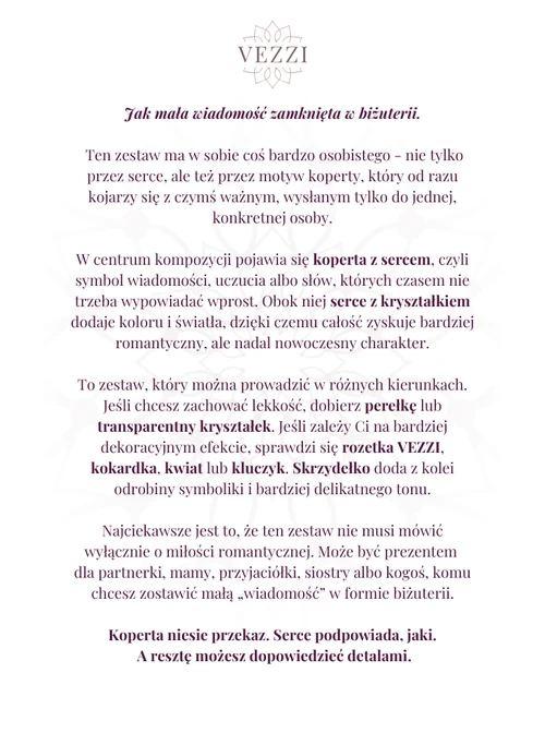 Zestaw biżuterii Chosen Gently z możliwością personalizacji ZG00031Z00