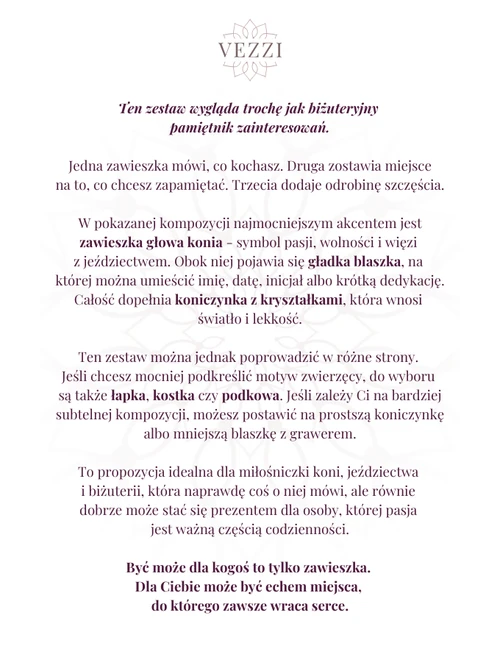 Zestaw biżuterii Diamond Spell z możliwością personalizacji ZG00071Z00
