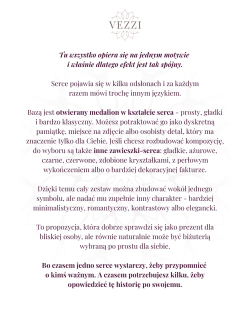 Zestaw biżuterii Dreamy Hearts z możliwością grawerowania ZG00071S00