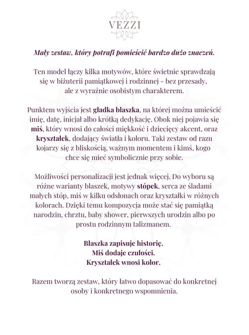 Zestaw biżuterii Little Memory z możliwością personalizacji ZG00039Z00