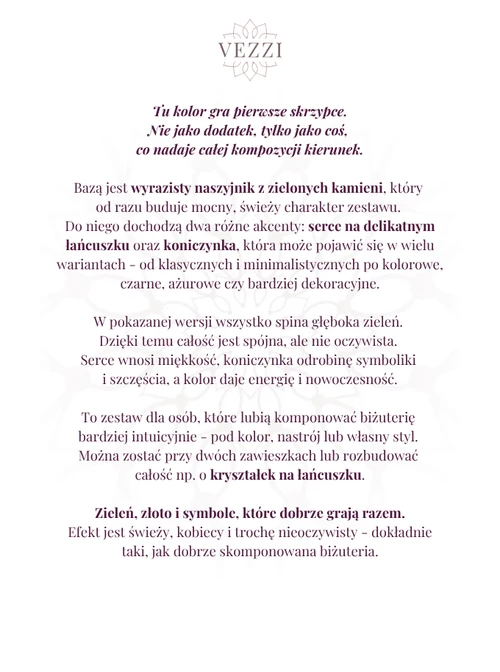 Zestaw biżuterii Satin Reverie z możliwością personalizacji ZG00023Z00