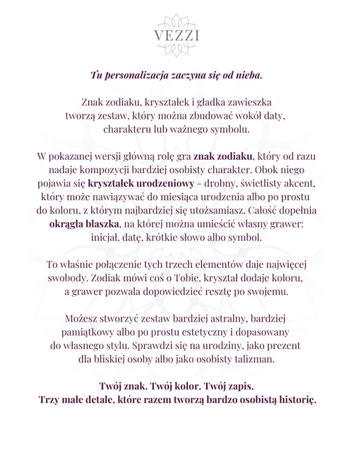 Zestaw biżuterii Vellour Dream z możliwością grawerowania ZG00047Z00