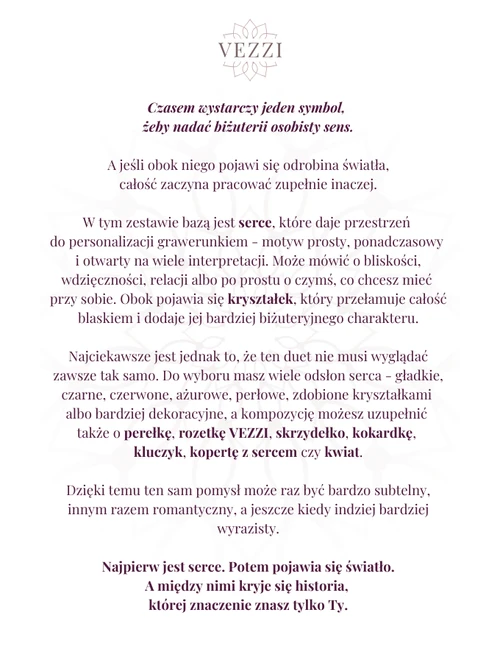 Zestaw biżuterii Velvet Petals z możliwością grawerowania ZG00049Z00