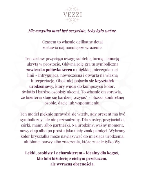 Zestaw biżuterii Your Half z możliwością grawerowania ZG00041Z00