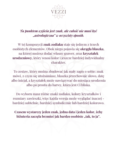 Zestaw biżuterii Zodiac Bloom z możliwością personalizacji ZG00064Z00