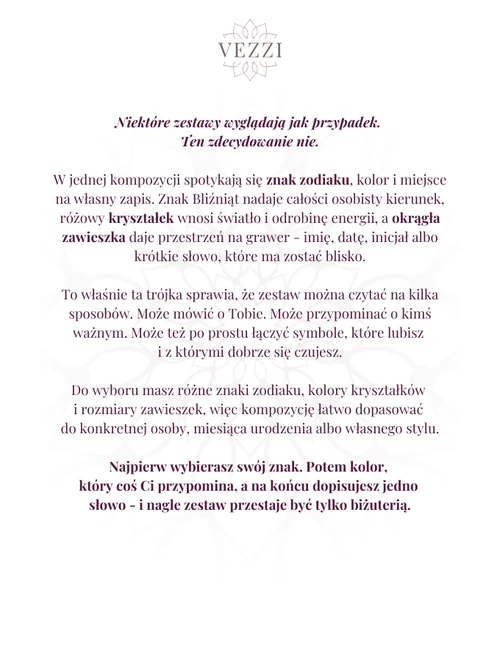 Zestaw biżuterii Zodiac Glow z możliwością personalizacji ZG00068Z00
