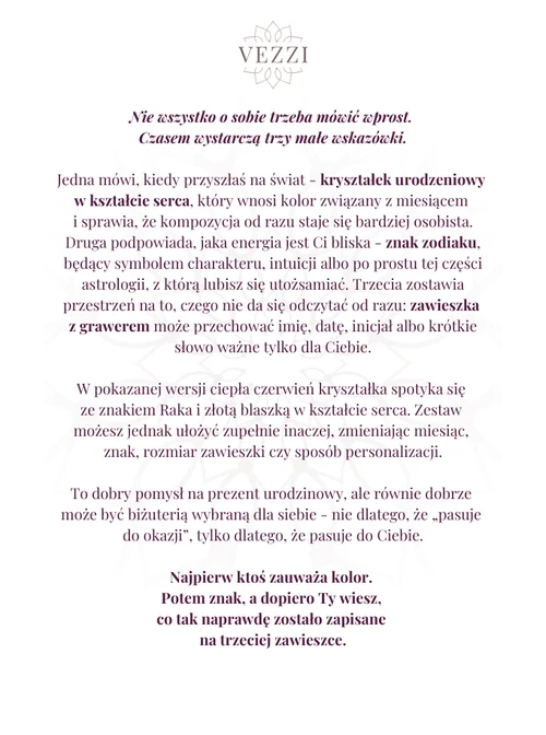 Zestaw biżuterii Zodiac Shimmer z możliwością personalizacji ZG00069Z00
