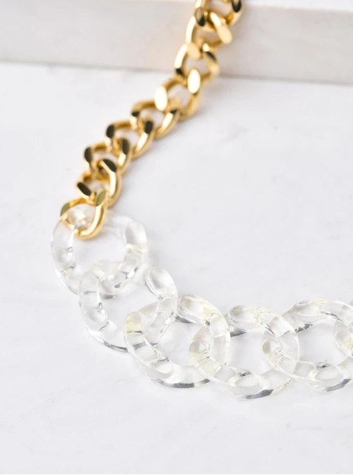 Choker, łańcuch, kolor złoty S3V71932-Z