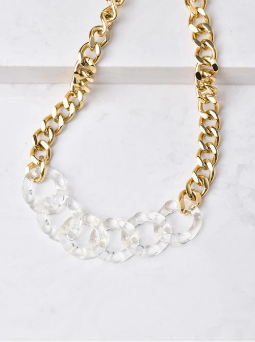 Choker, łańcuch, kolor złoty S3V71932-Z