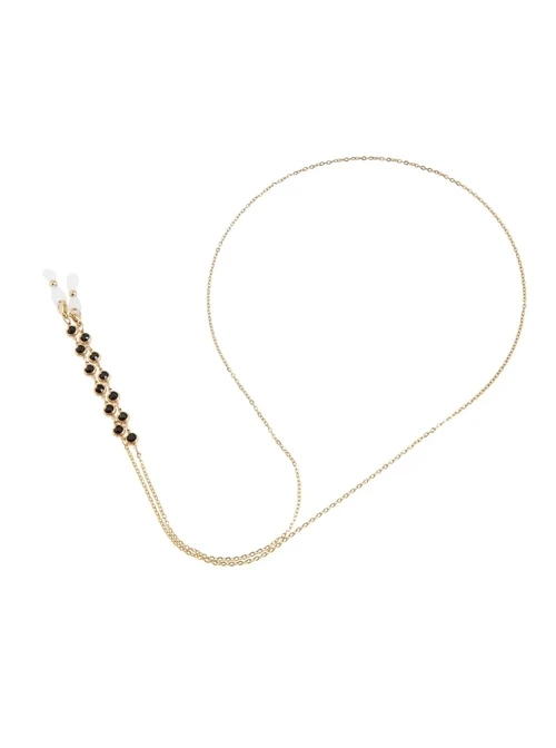 Łańcuszek do okularów, czarny, złoty S3V72943-2Z