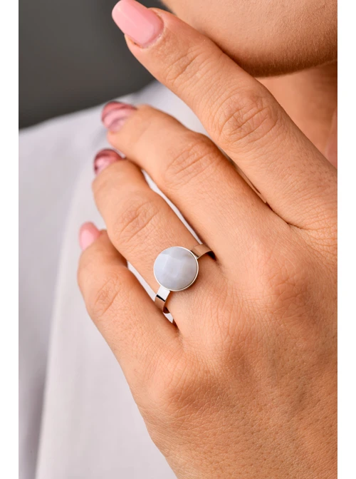 Pierścionek Waga, Opal,srebrny S4V70701