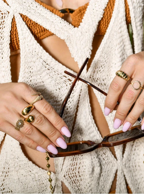 Pierścionek kwiatek, złoty S4V70656