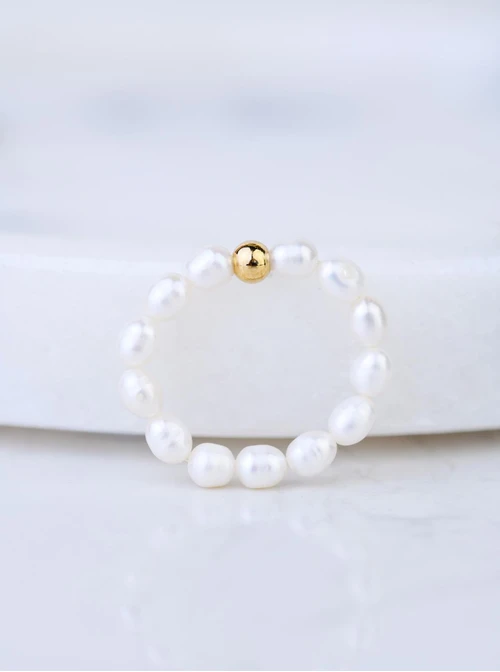 Pierścionek perełki, biały S4V70247-Z