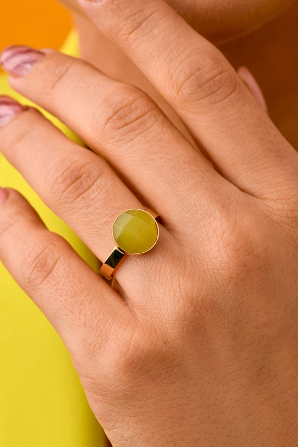 Pierścionek Lew, Cytryn, złoty S4V70699