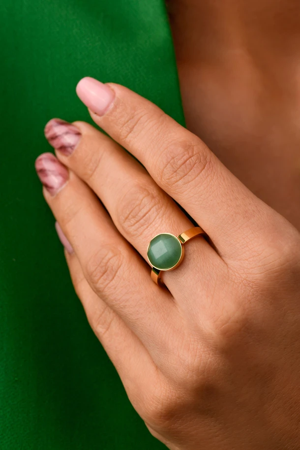 Pierścionek Rak, Awenturyn S4V70704