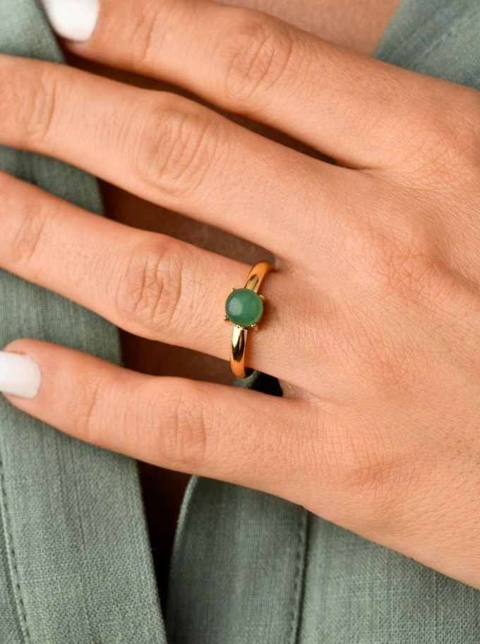 Pierścionek Awenturyn, złoty S400026Z05