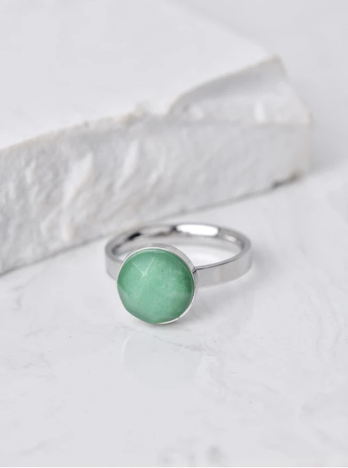 Pierścionek Awenturyn, Rak, srebrny S4V70704