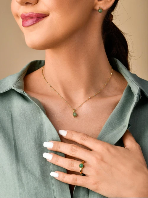 Pierścionek Awenturyn, złoty S400026Z05