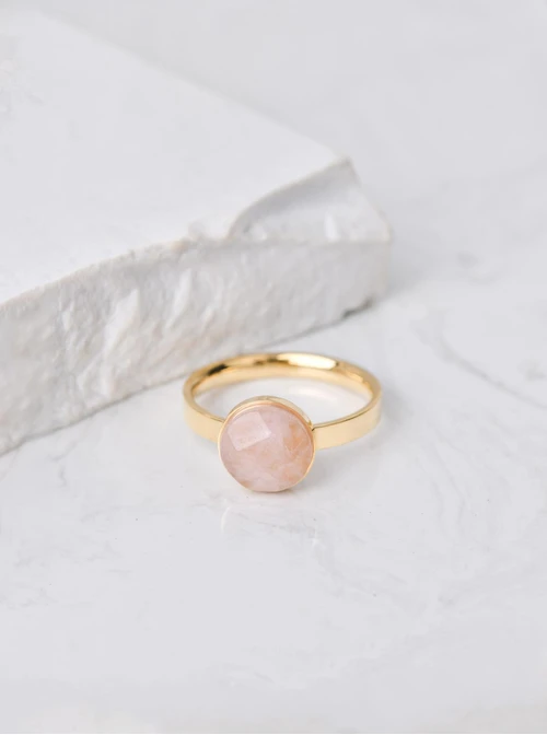 Pierścionek Byk, Kwarc Różowy S4V70703