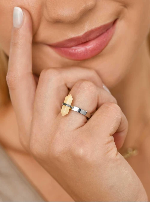 Pierścionek Cytryn, srebrny S4V70617