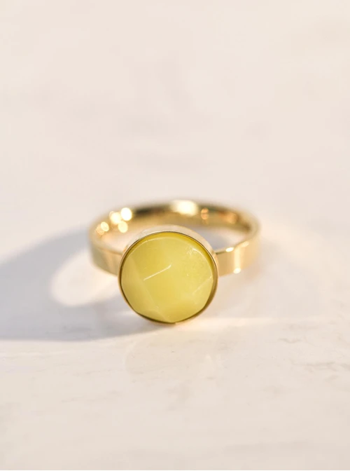 Pierścionek Lew, Cytryn, złoty S4V70699