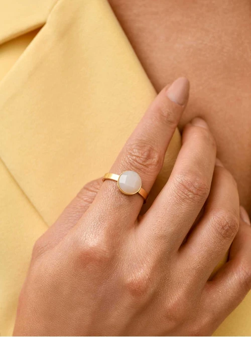 Pierścionek Waga, Opal, złoty S4V70701