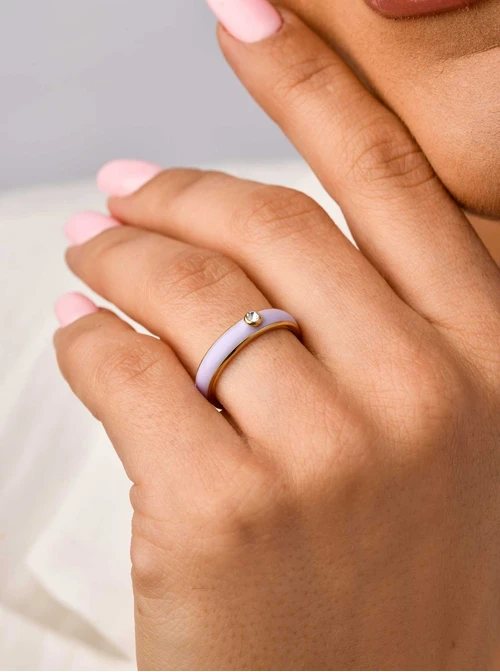 Pierścionek liliowy, złoty S400066Z08