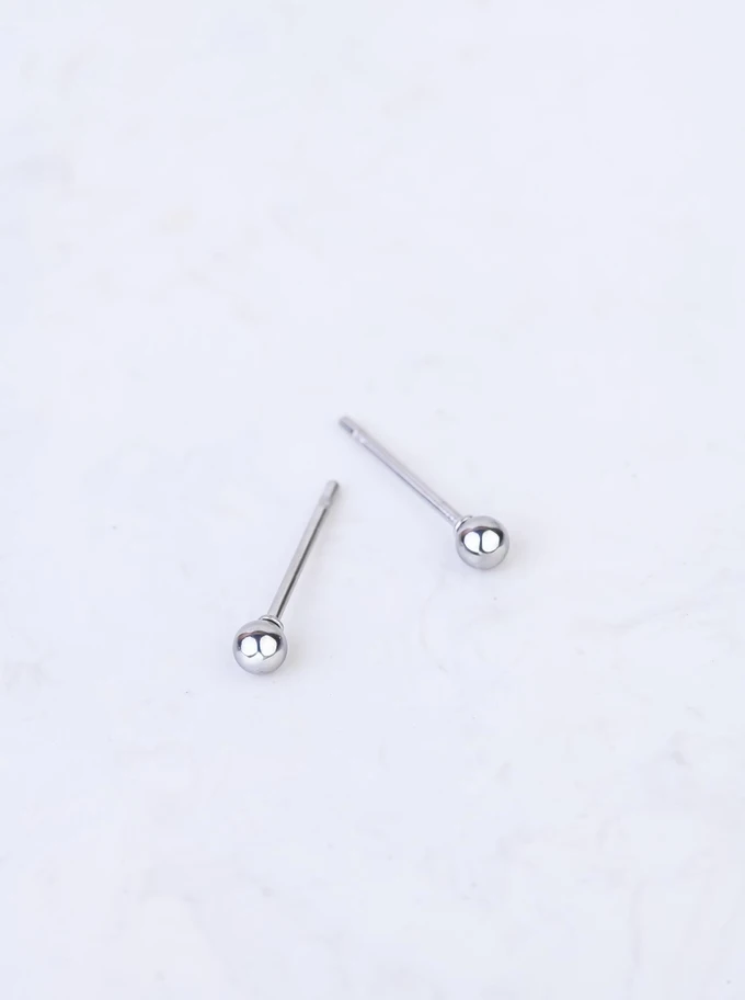 Kolczyki malutkie kuleczki, srebrny S2V70889-S