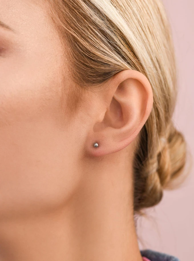 Kolczyki malutkie kuleczki, srebrny S2V70889-S