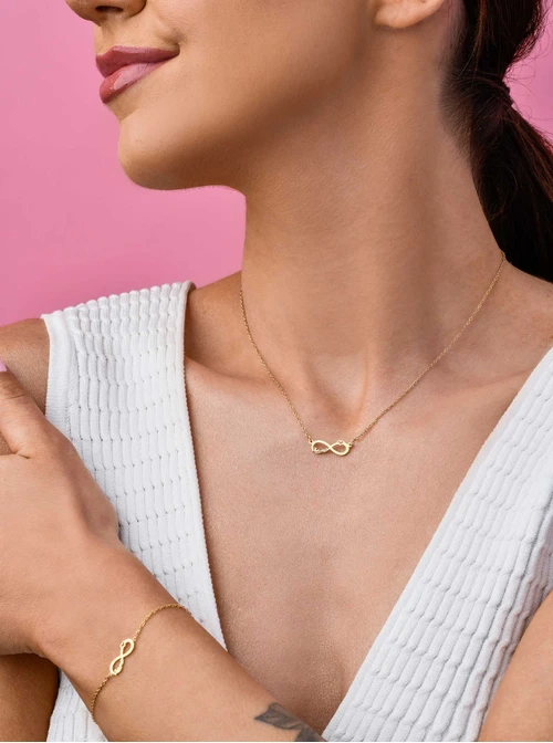 Bransoletka Mama, nieskończoność, złoty S100459Z00