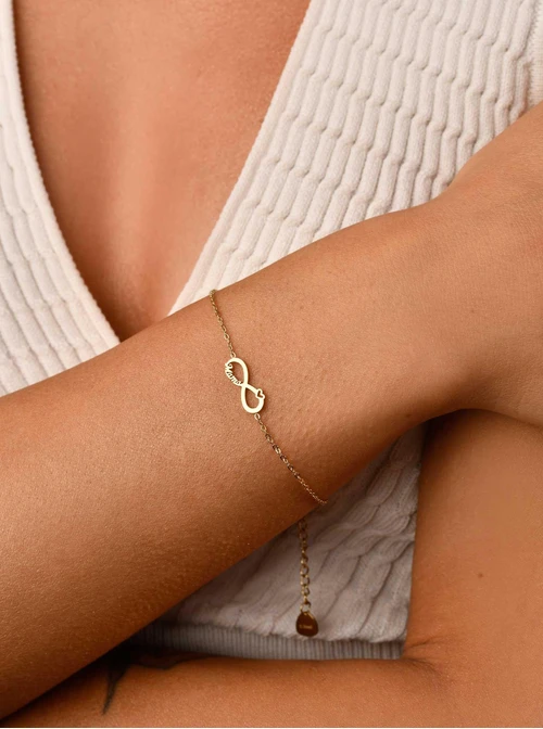 Bransoletka Mama, nieskończoność, złoty S100459Z00