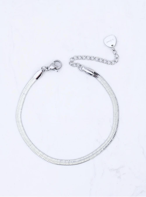 Bransoletka cienka żmijka, srebrny S100464S00