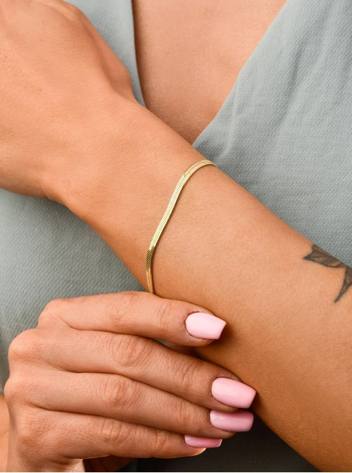 Bransoletka cienka żmijka, złoty S100464Z00